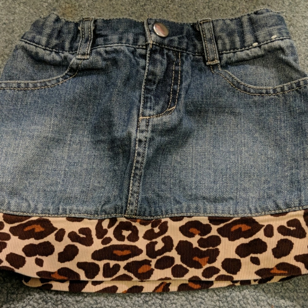 Jean mini skirt